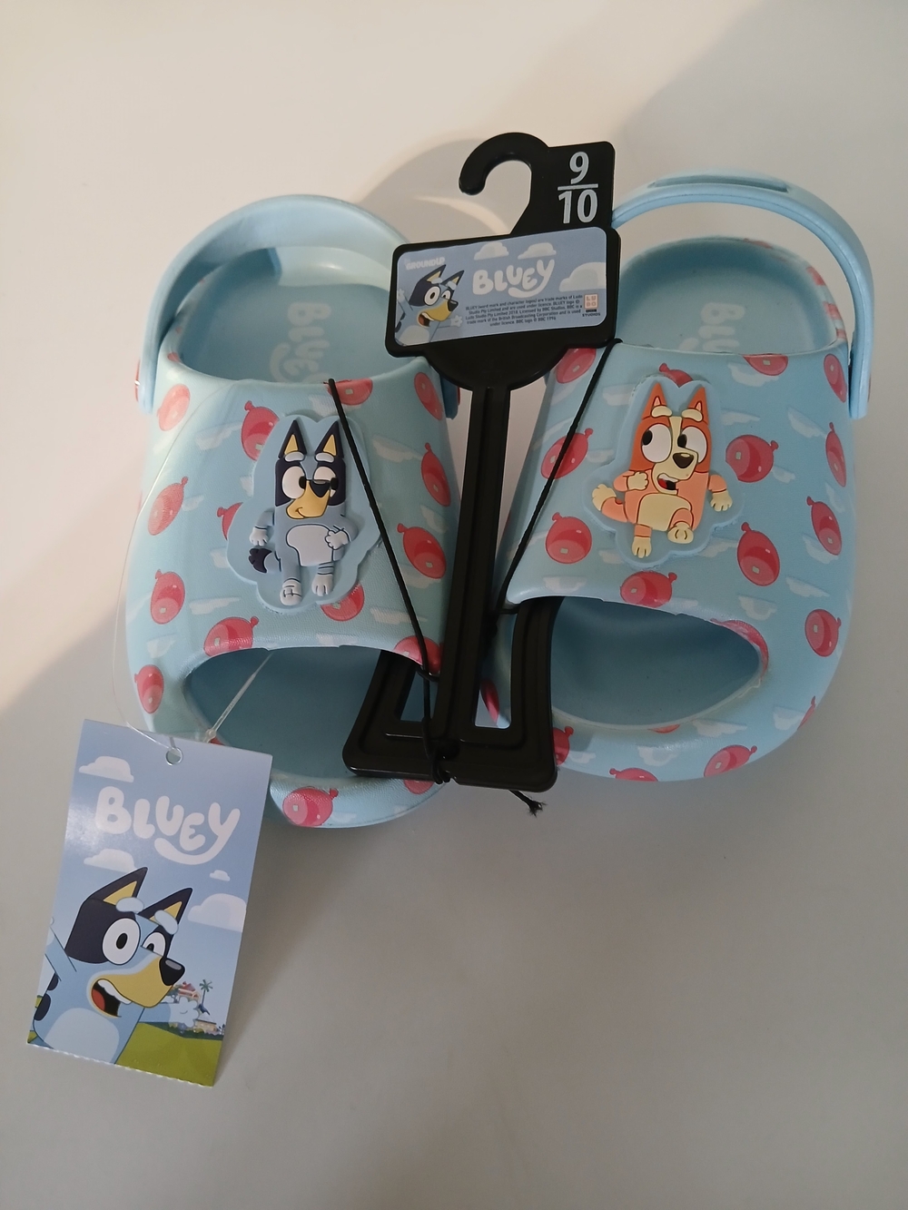 9/10 Bluey And Bingo Light Blue Kids Slip-On Sandals